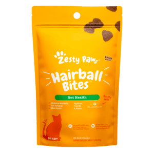 Zesty Paws Hairball Bites for Cats, Hairball Treat Supplement, 30 Count